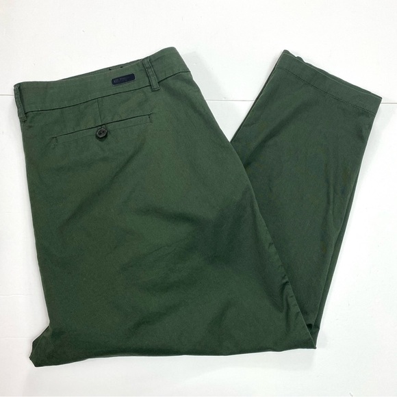 KUT from the kloth Crop Trouser Pants In Dark Olive Green Size 18 - Picture 8 of 8